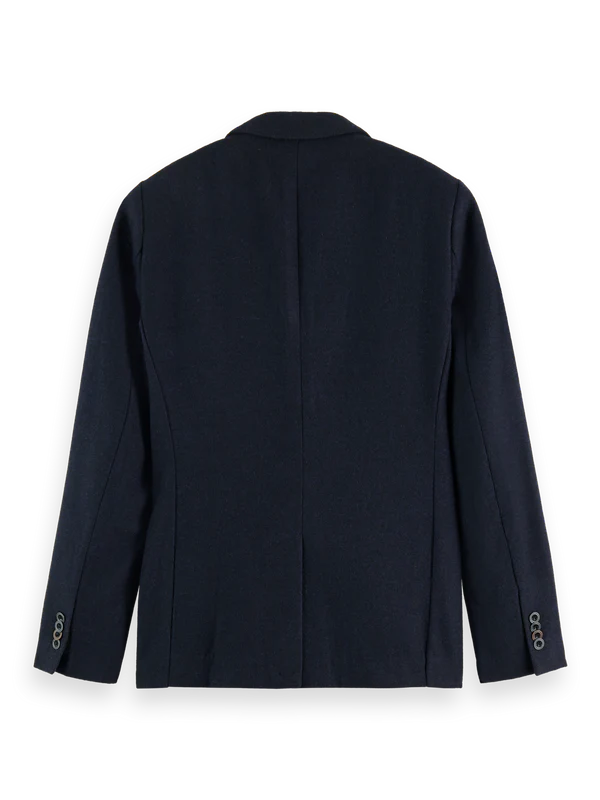 SINGLE BREASTED BRUSHED BLAZER, NIGHT MELANGE