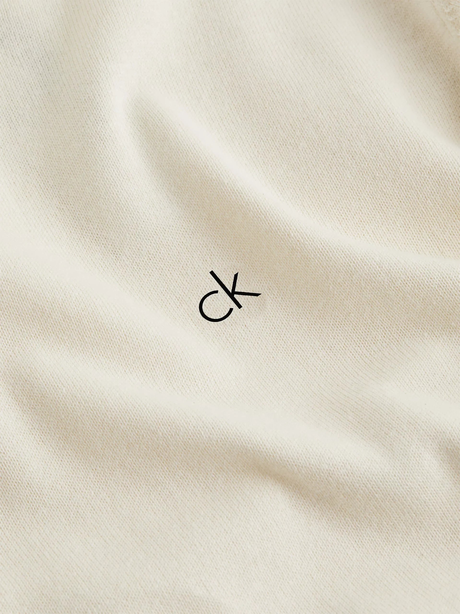 Cotton Silk Blend CN Sweater, Vanilla Ice