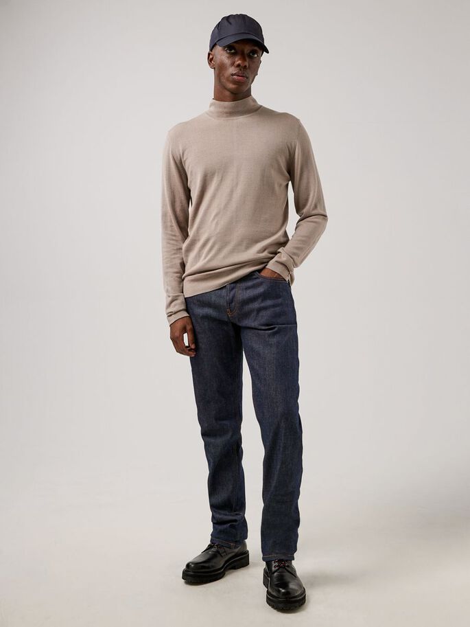 Neal Silk Wool Mix Turtleneck Strik