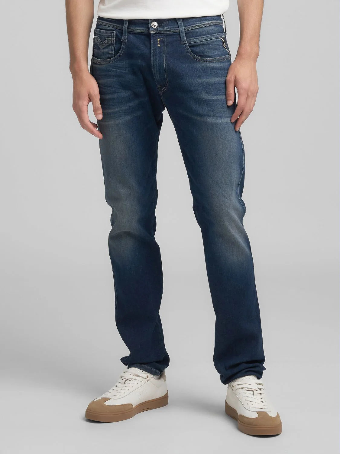 ANBASS HYPERFLEX JEANS, DARK BLUE
