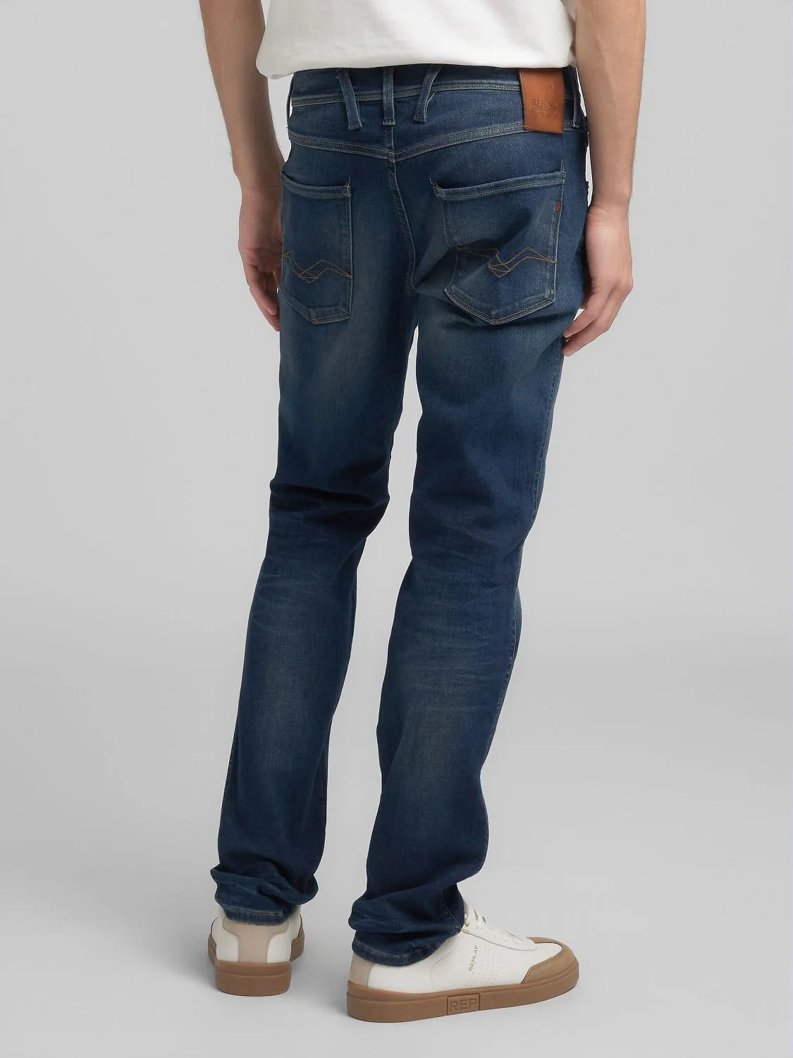 ANBASS HYPERFLEX JEANS, DARK BLUE