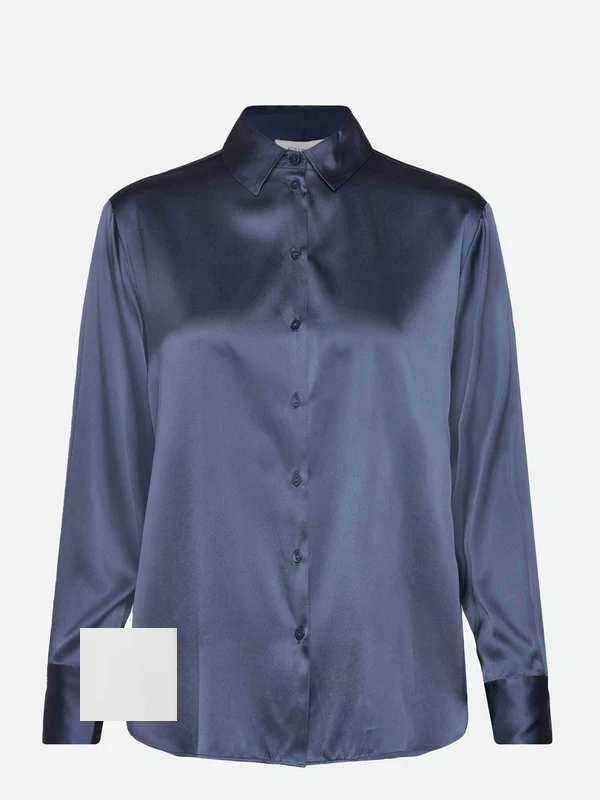 Jade Silk Shirt, Ivory