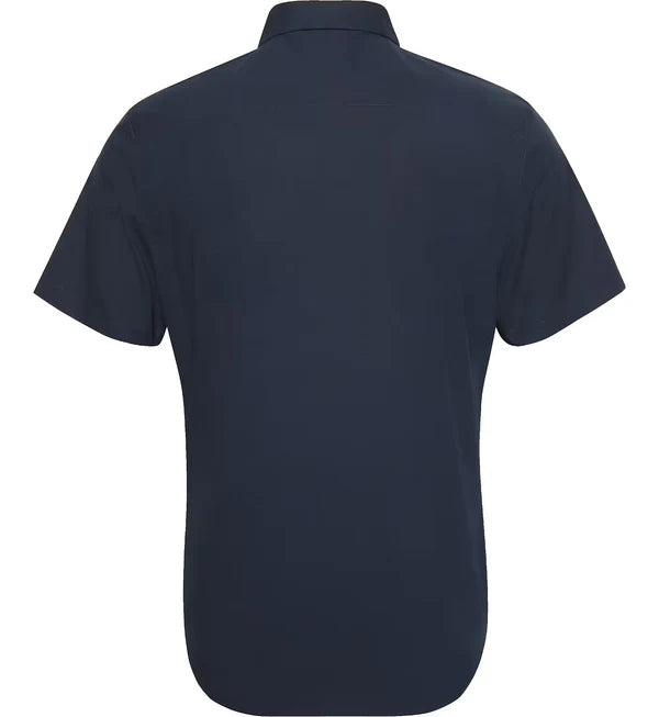 SS SOLID STRETCH SLIM SHIRT, DARK SAPPHIRE
