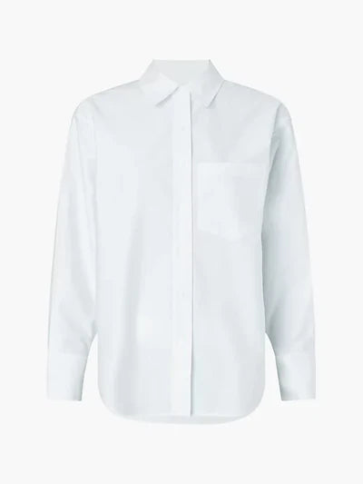 RELAXED COTTON SHIRT, BRIGHT WHITE