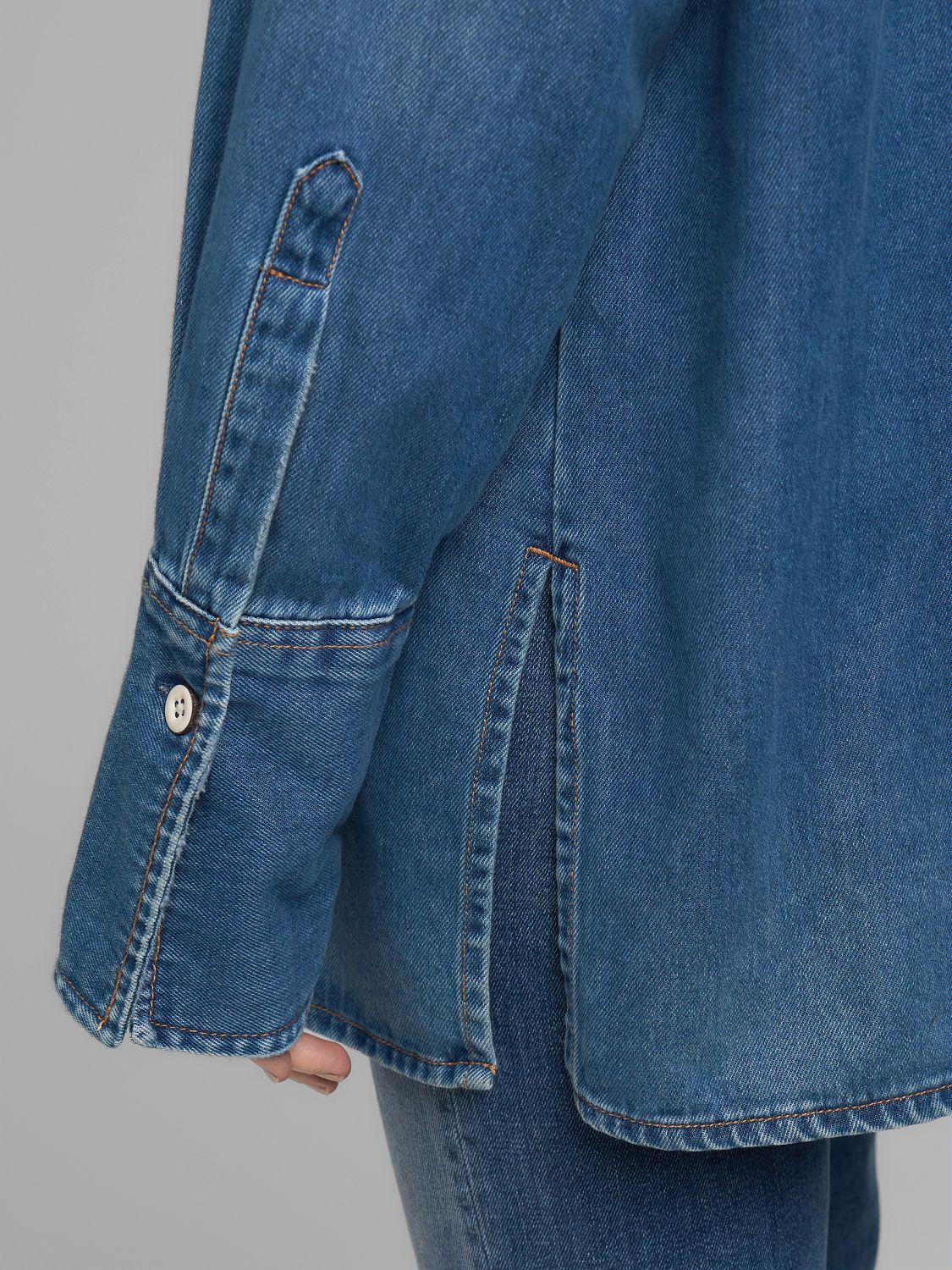 OVERSIZED DENIM SHIRT, MEDIUM BLUE