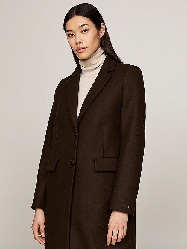 Wool Blend Classic Coat
