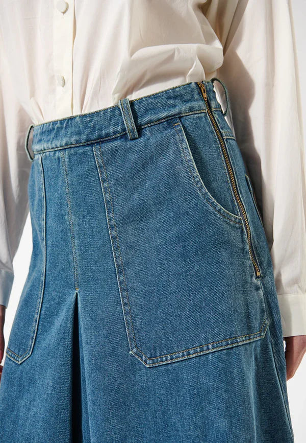 DINESSADEA SKIRT, LIGHT DENIM BLUE