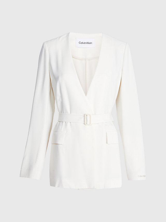 Structure twill blazer, seedpearl