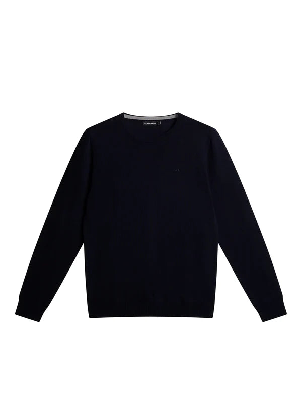LYLE MERINO CREW NECK SWEATER, NAVY