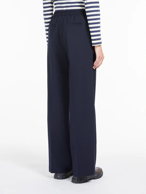 PETRA WOOL GABARDINE TROUSERS, NAVY