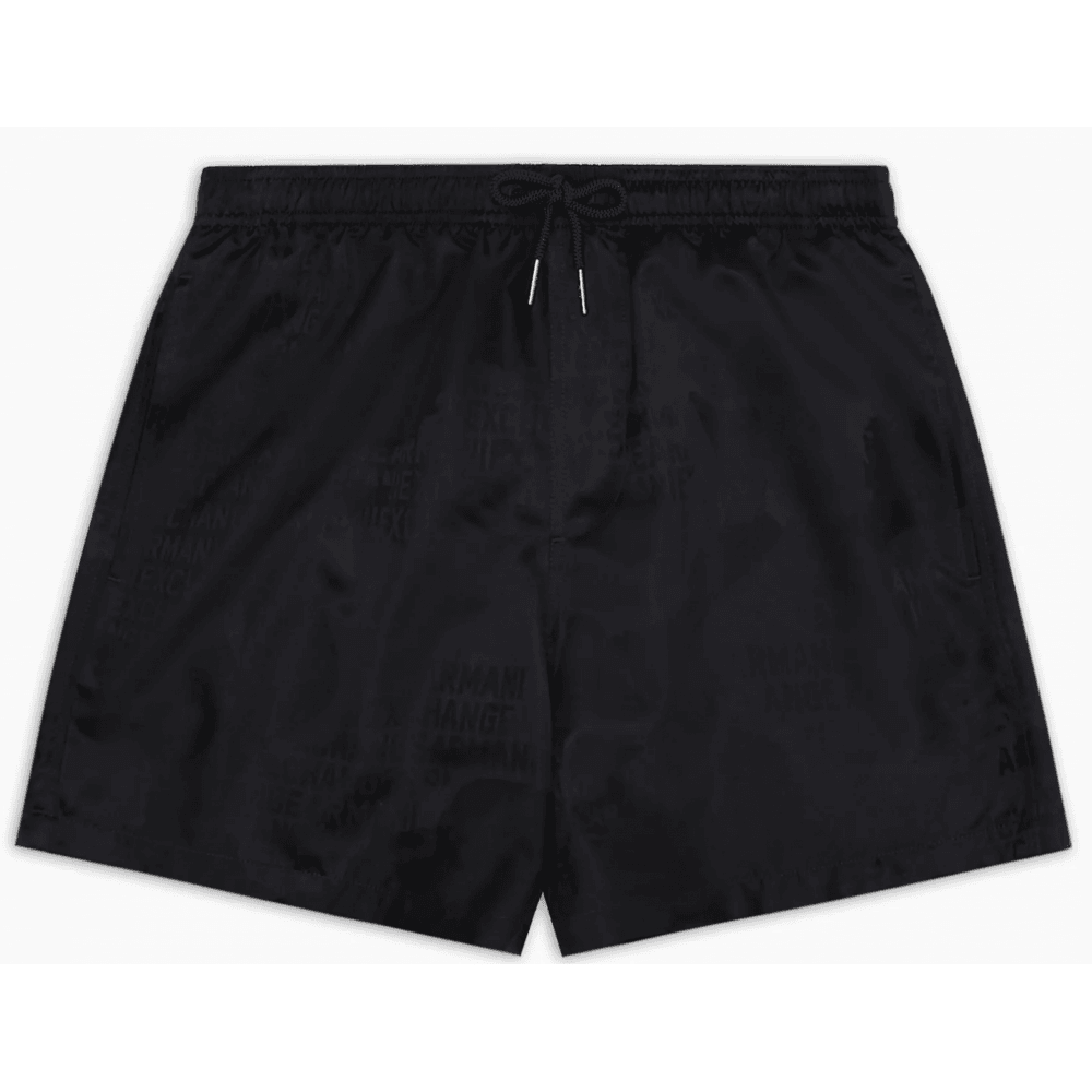 Man Woven Boxer Beachwear, Camo Navy