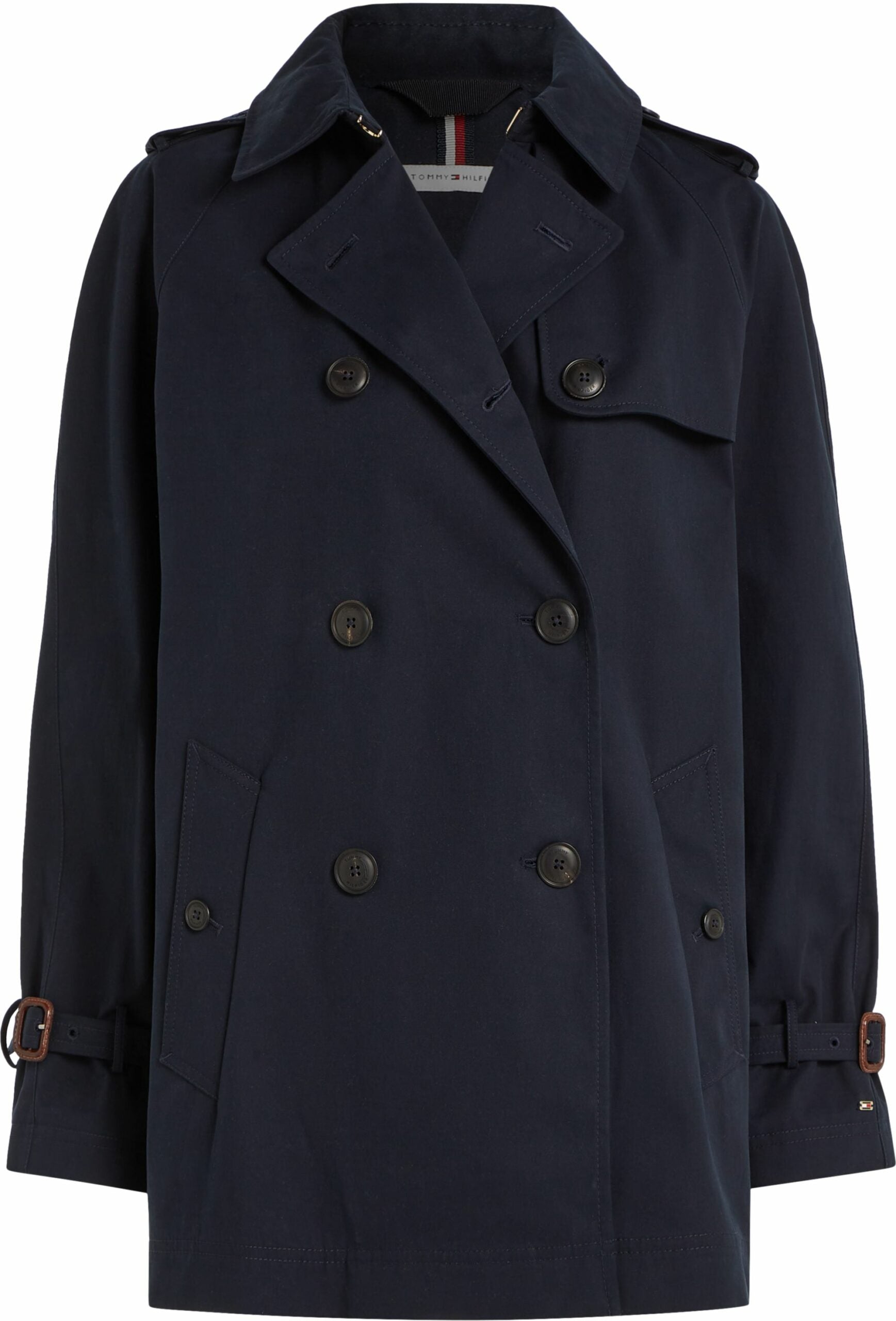 Peached Cotton Short Trench (desert sky)