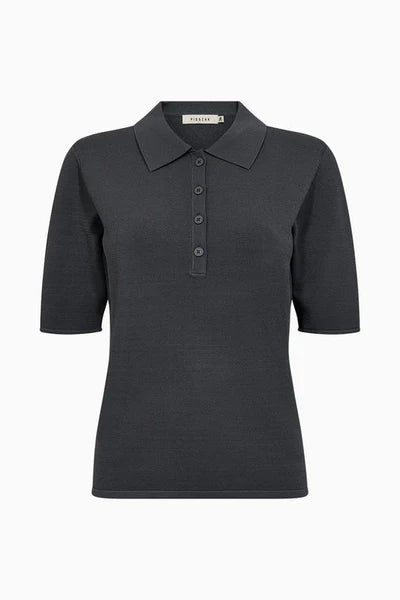 VIGGA SS POLO, GRANITE GREY