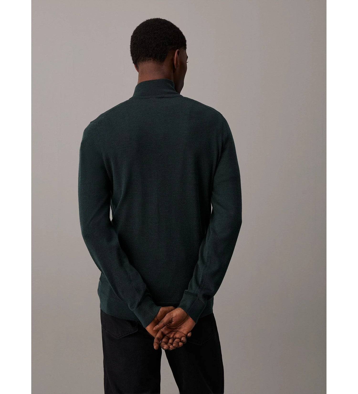 Merino RWS Quarter Zip, Midnight Forest Heather