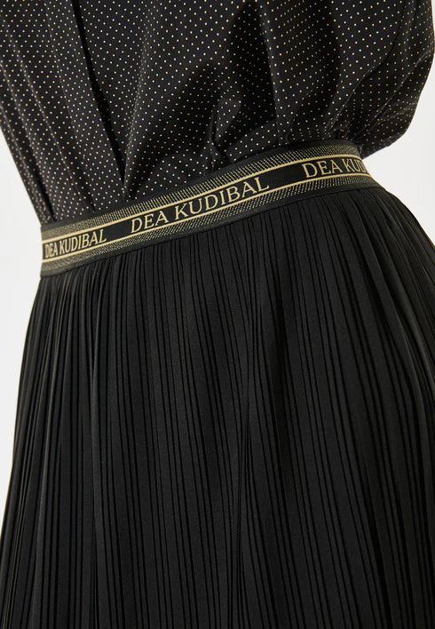 GABI PLEATED SKIRT, BLACK