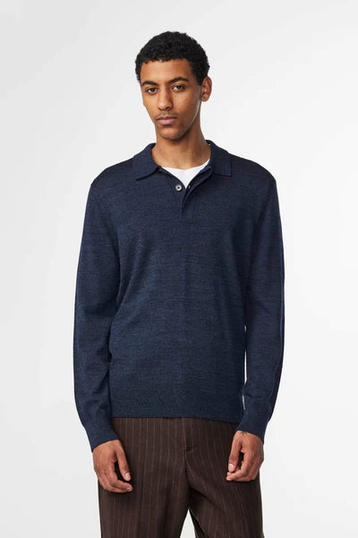 EMERSON 6605 POLO, NAVY MOULINE