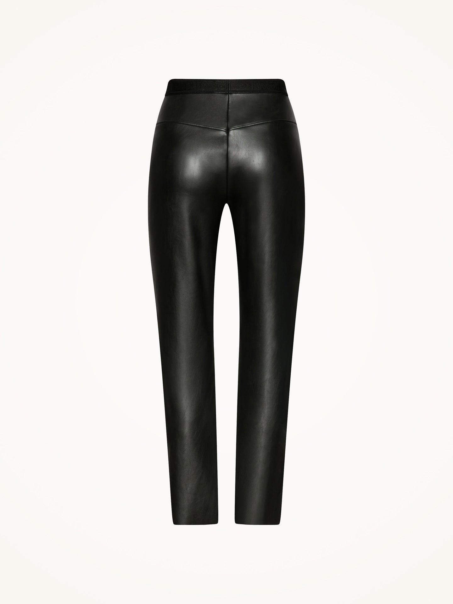 VEGAN LEATHER TROUSERS, BLACK