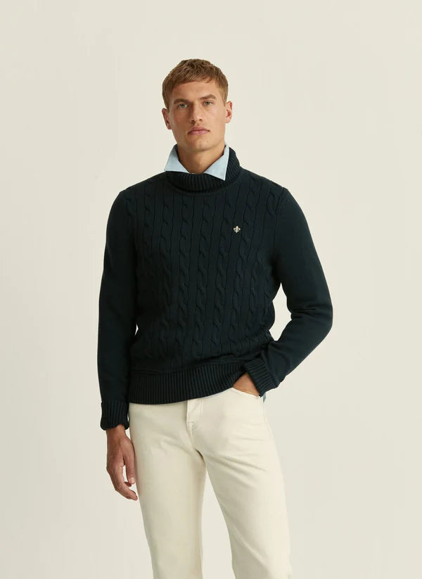 EDMUND ROLLER NECK KNIT, BLUE
