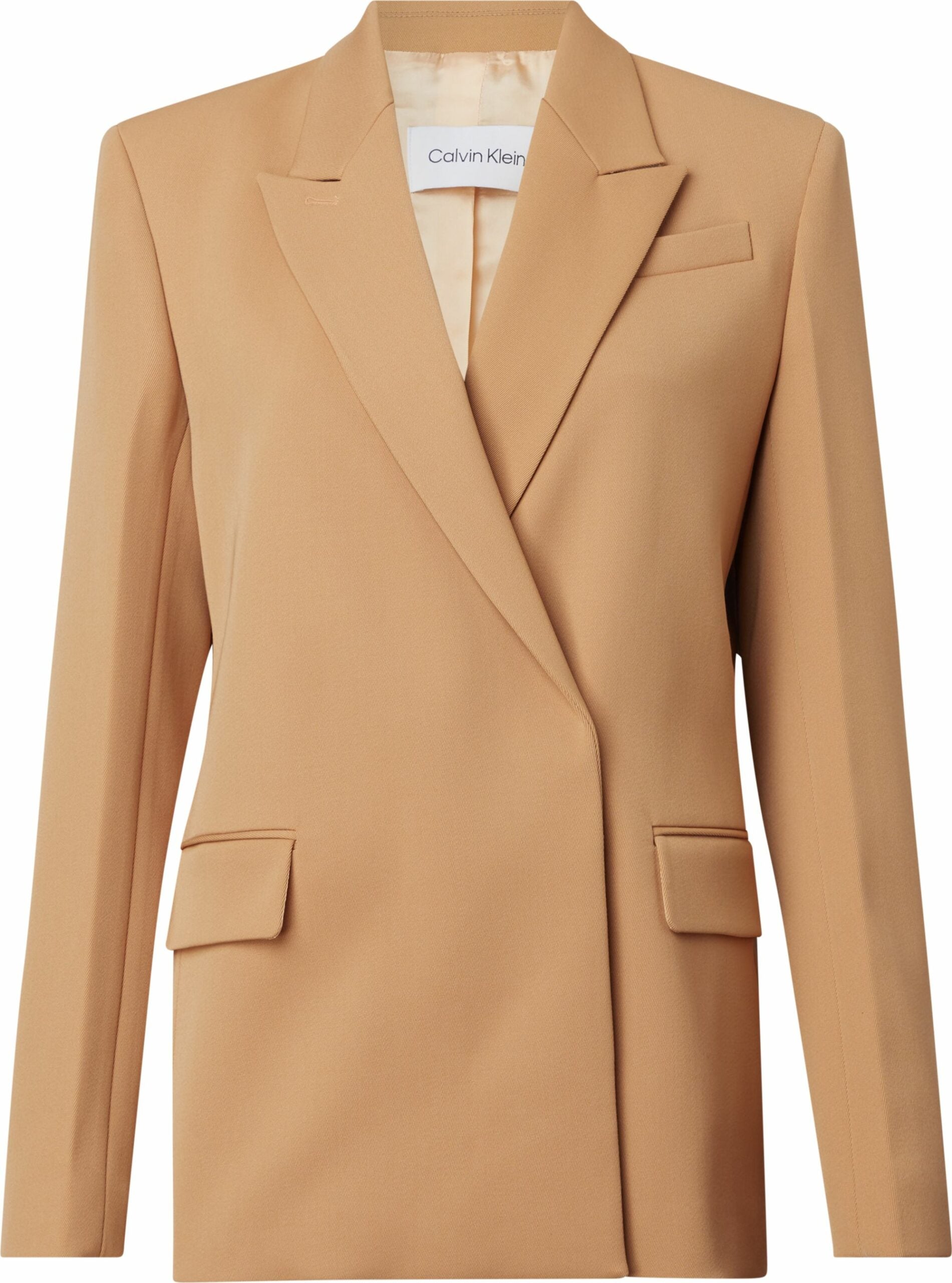Wool twill blazer, terracotta