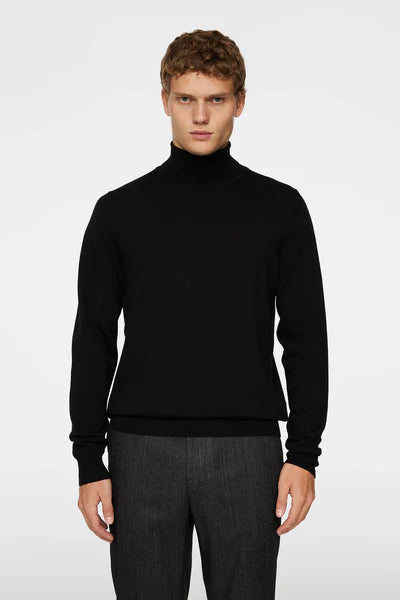KADEN MERINO TURTLENECK, BLACK
