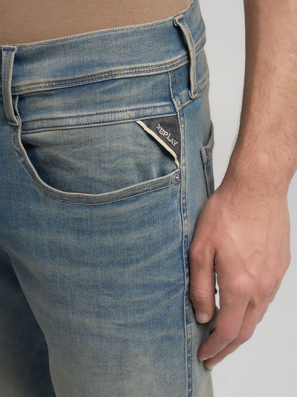 ANBASS SLIM FIT JEANS, MEDIUM BLUE