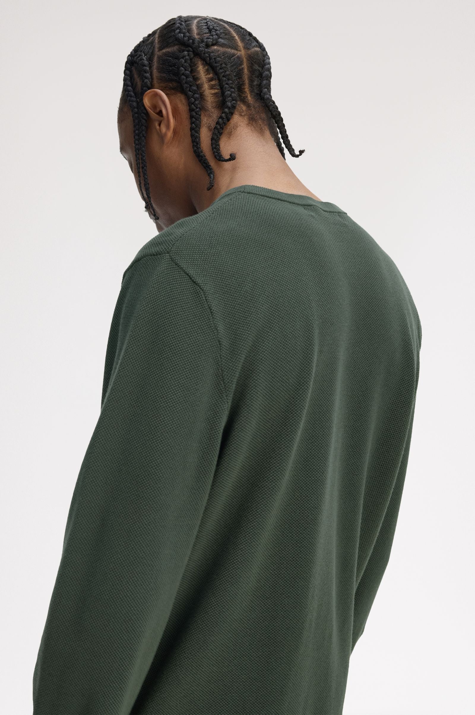 PIQUE STITCH JUMPER, COURT GREEN