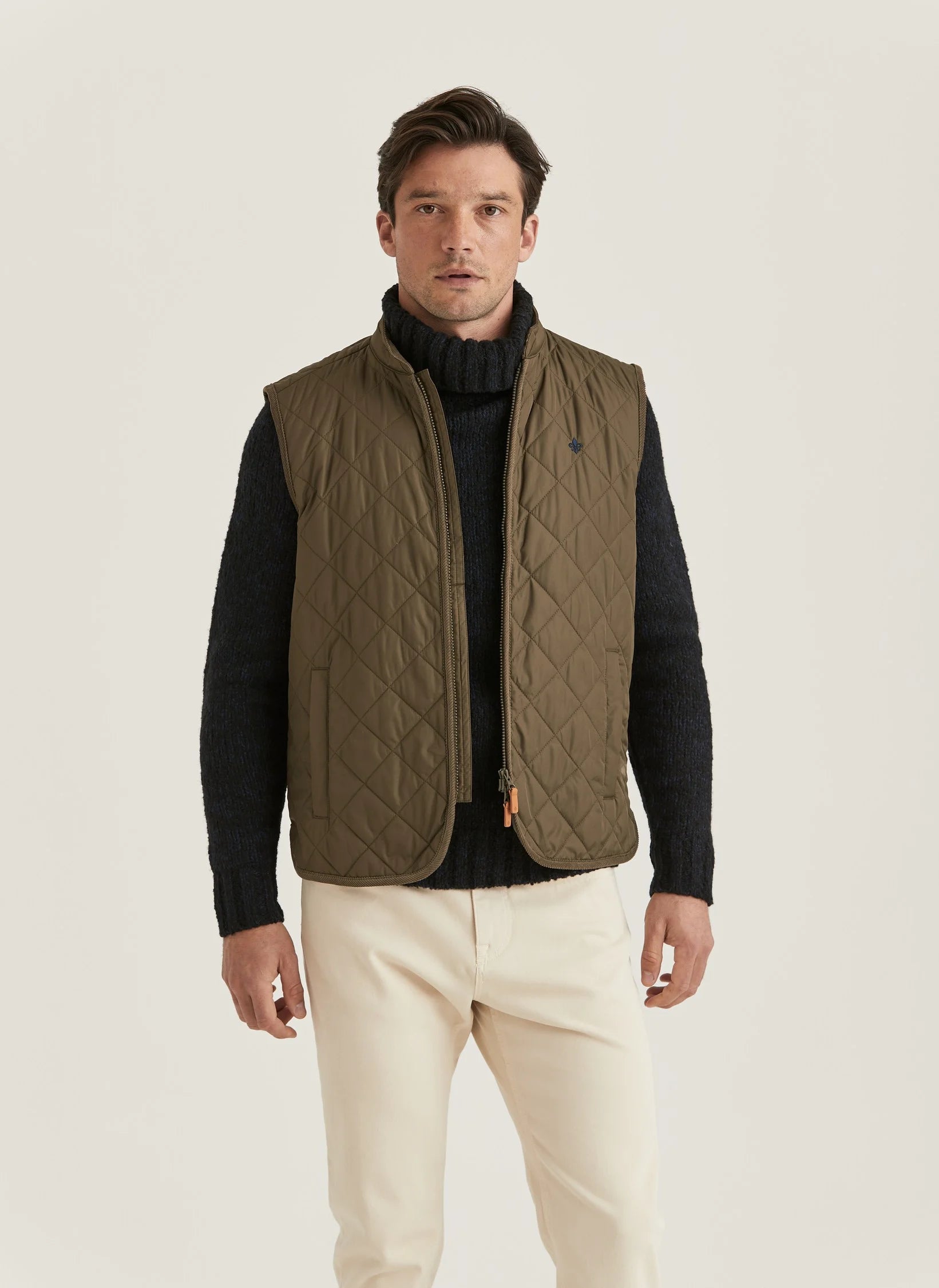 Teddy Quiltet Vest, Olive