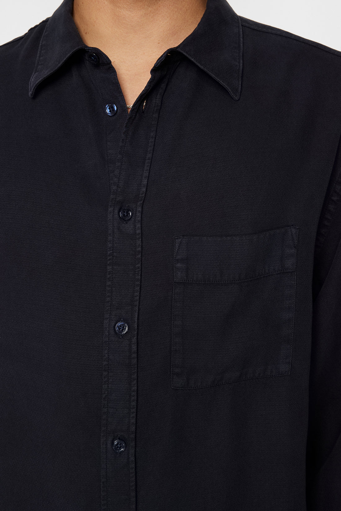 Reg Struct GMD Tencel Shirt, Navy