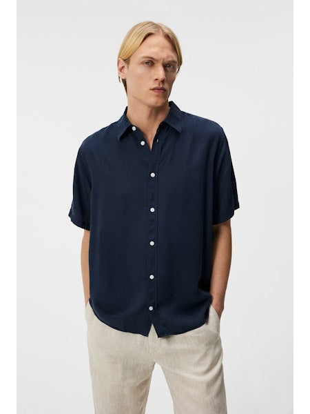 Reg SS Light Tencel Shirt, Navy