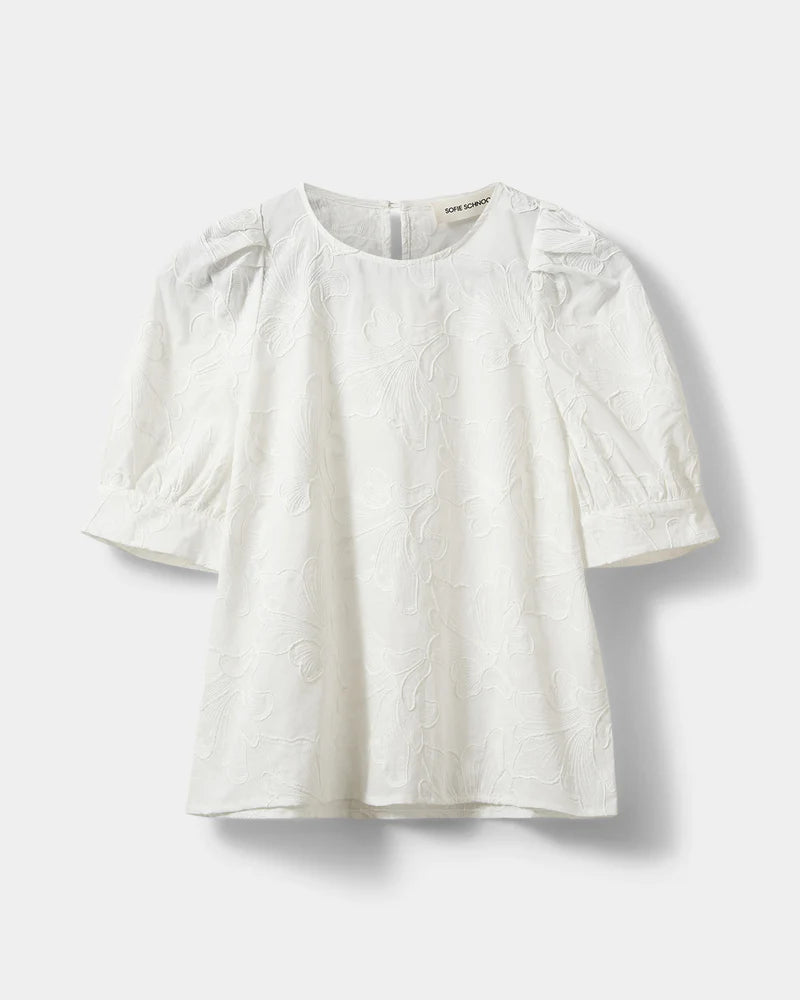AHLIA PUFF SLEEVE BLOUSE, WHITE