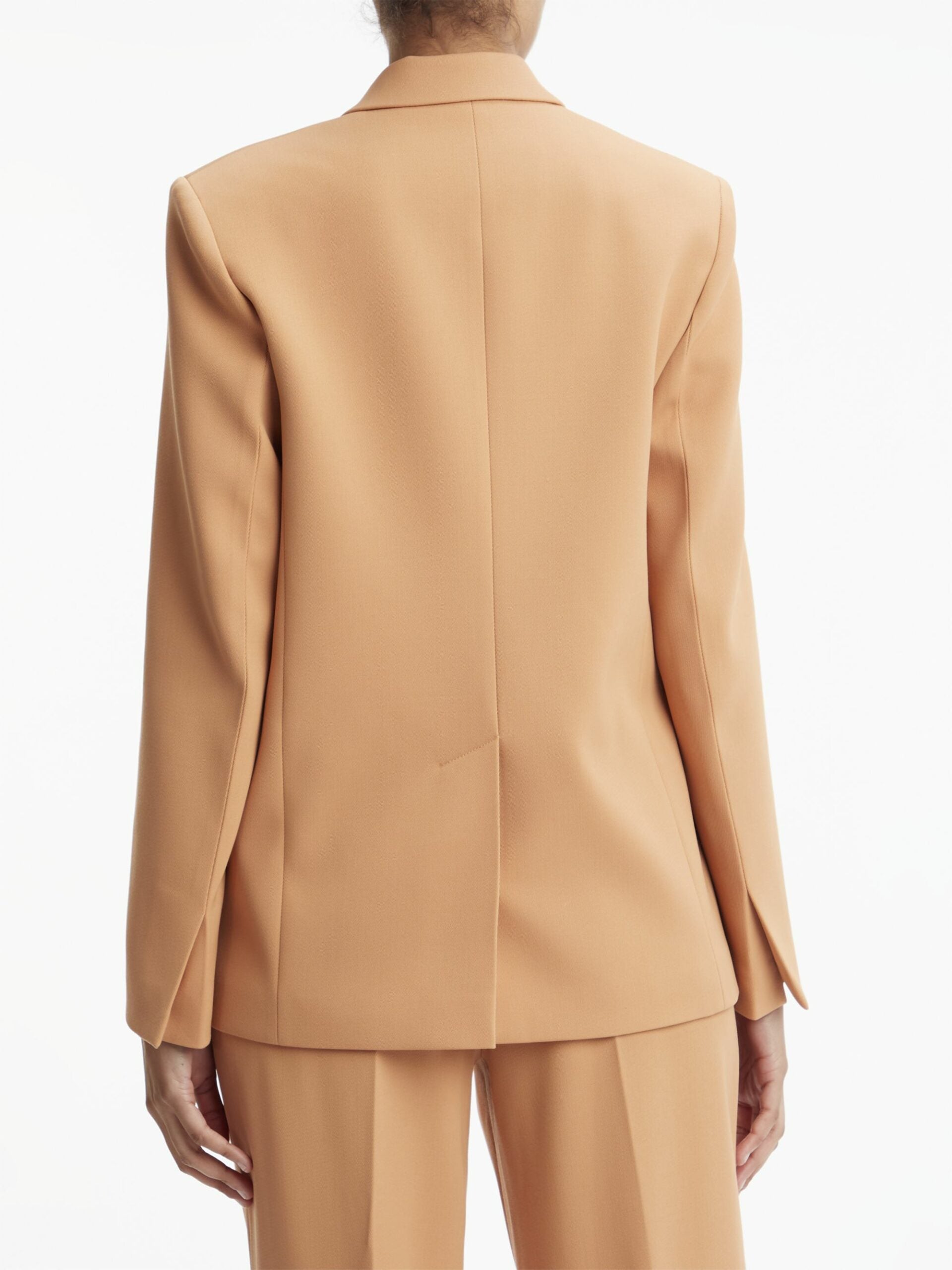 Wool twill blazer, terracotta