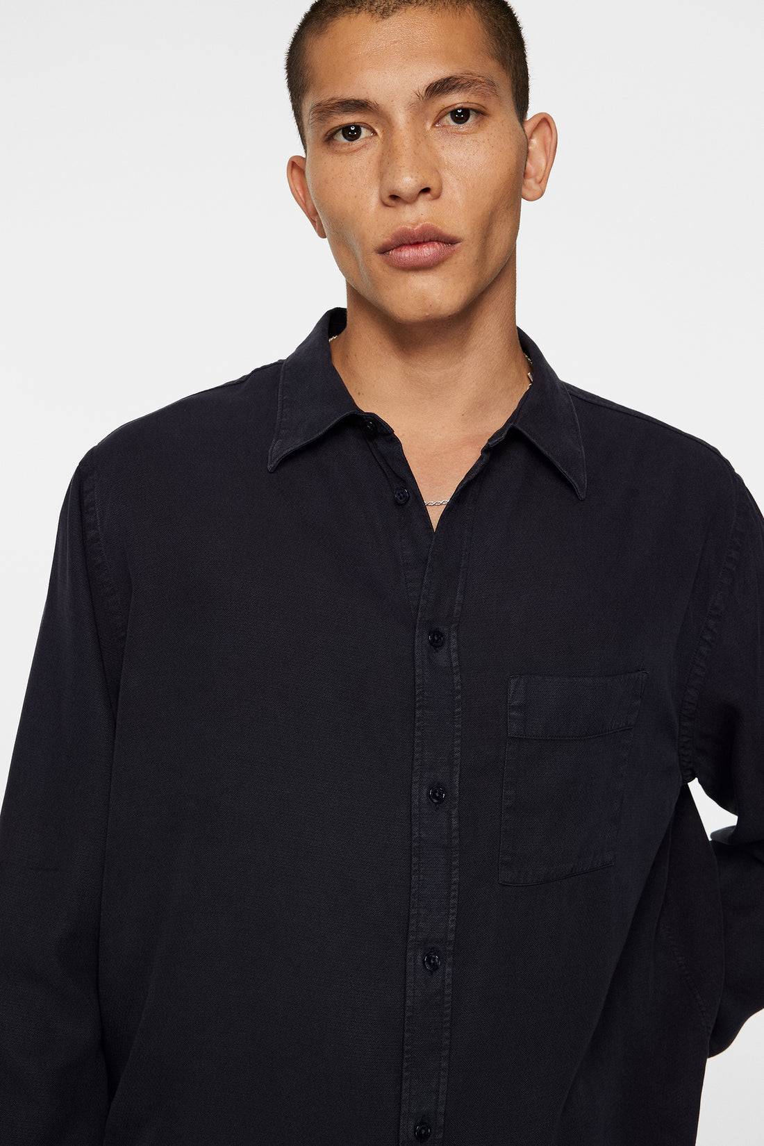 Reg Struct GMD Tencel Shirt, Navy