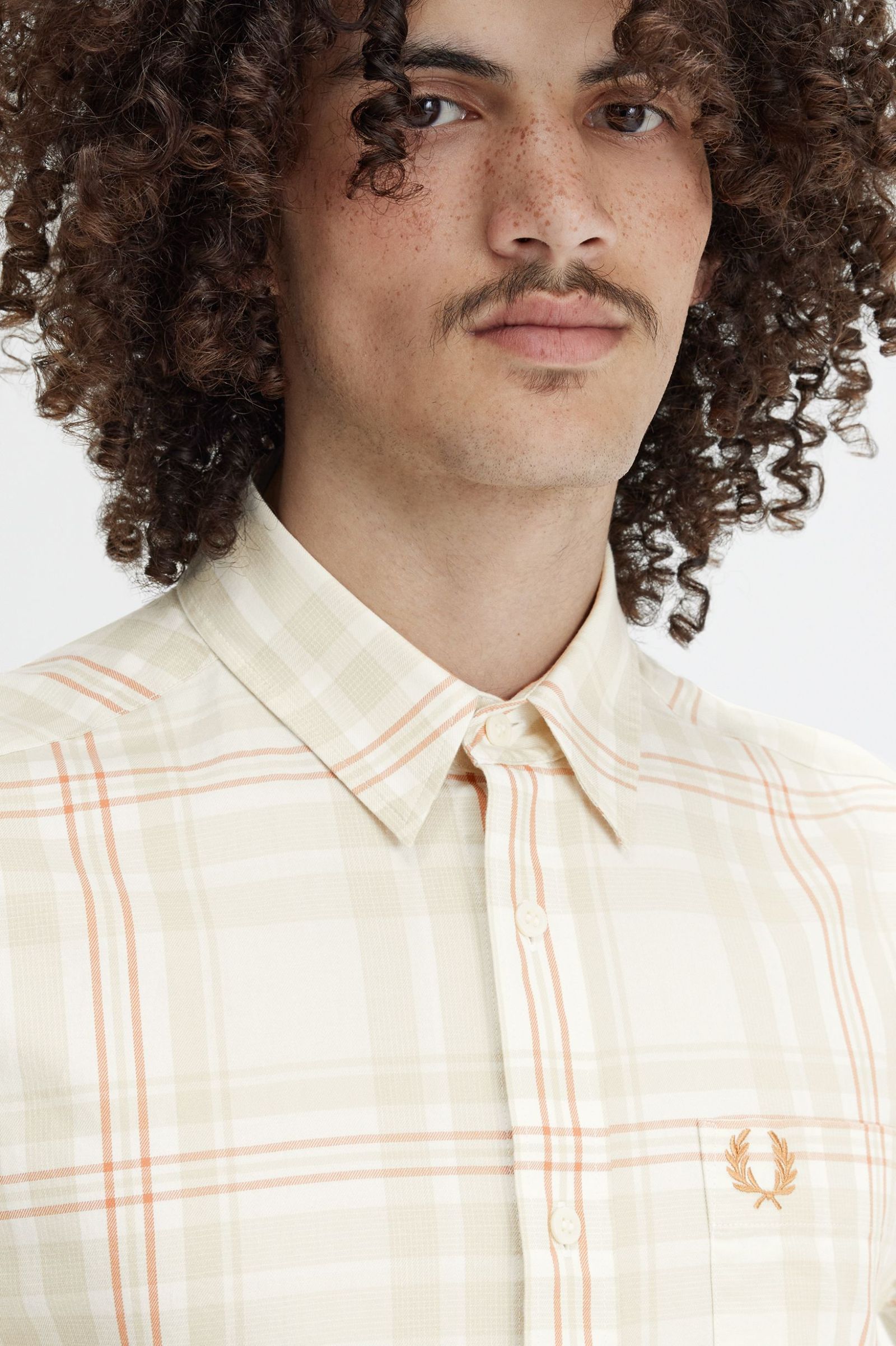 Tartan Twill Shirt, Ecru