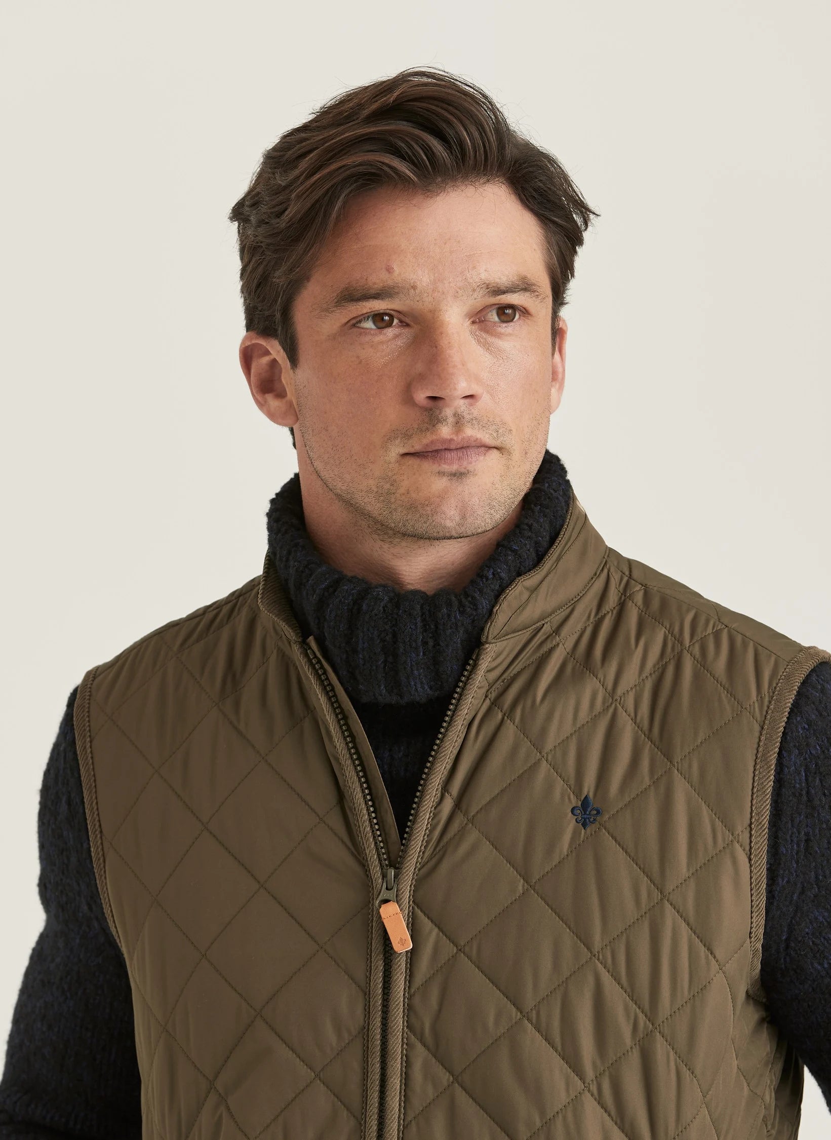 Teddy Quiltet Vest, Olive