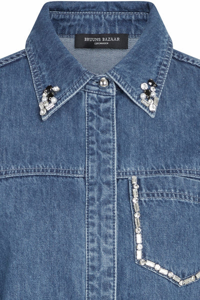 CANA BESS SHIRT, DARK BLUE DENIM