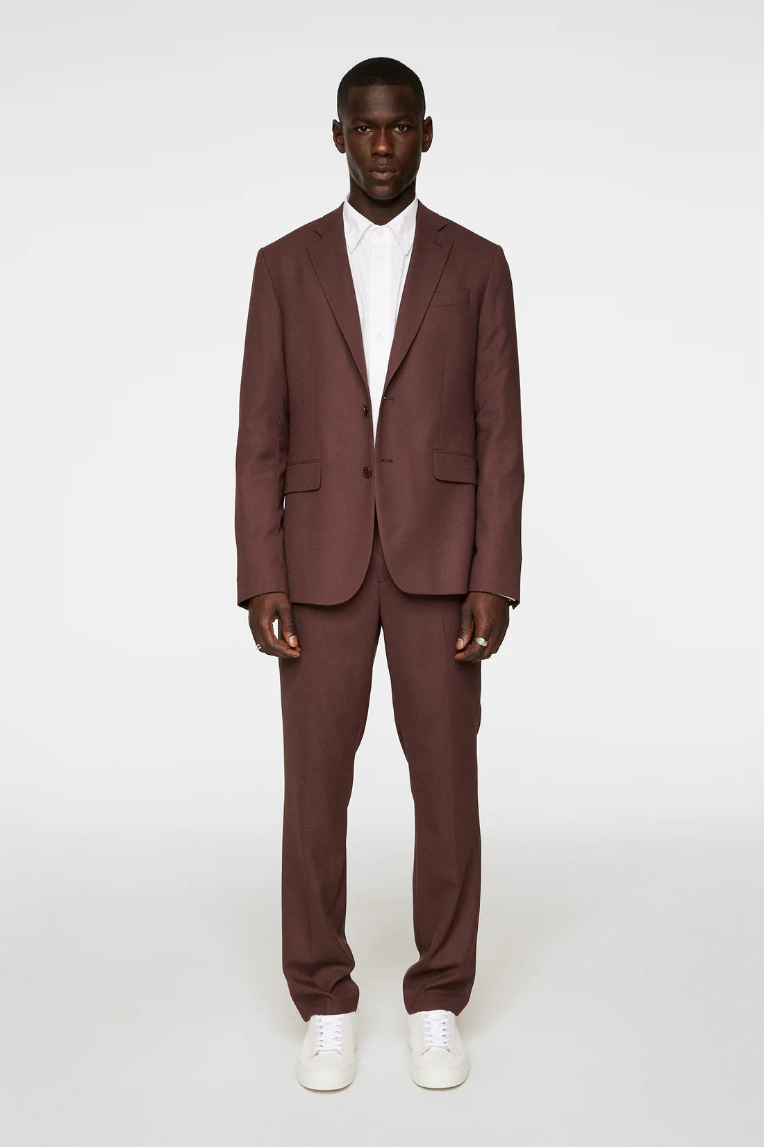 Elton U Active Hopsack Blazer, Bitter Chocolate