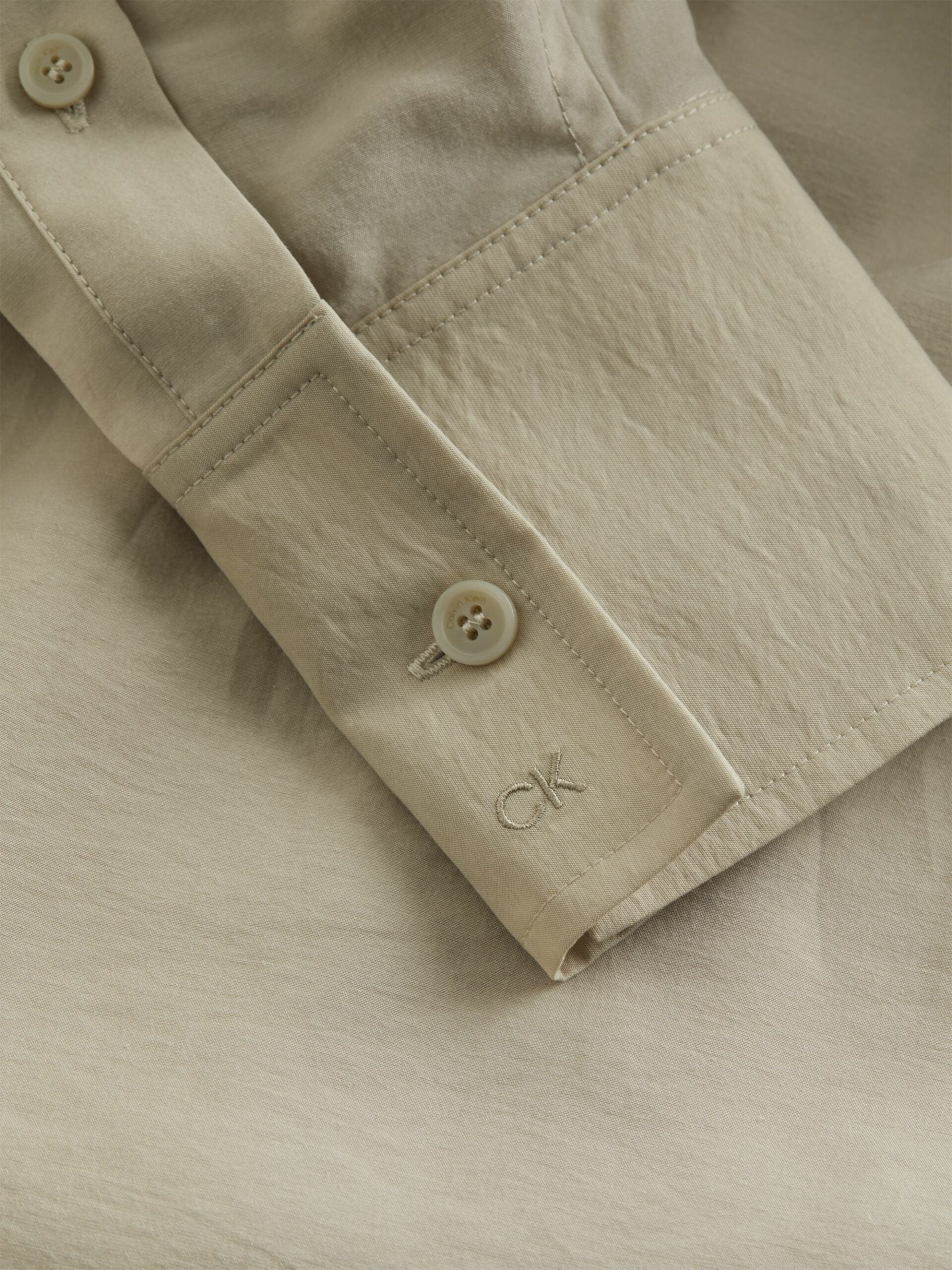 Relaxed sheer tencel shirt, moss grey