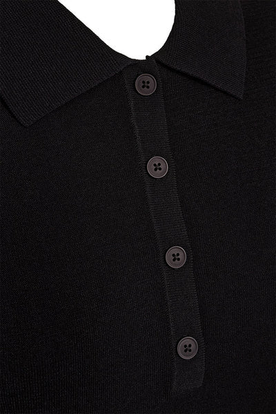 VIGGA SS POLO, BLACK