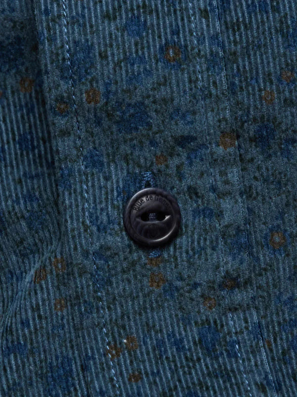 ENRICO CORD SHIRT, BLUE PATTERN