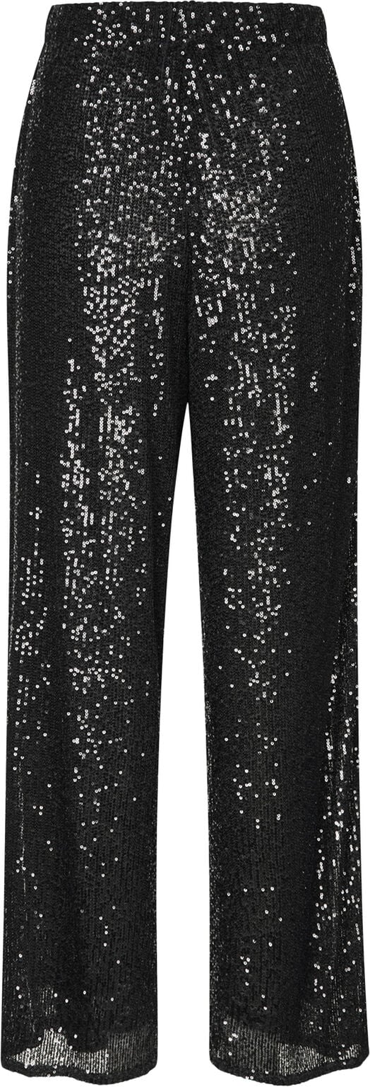 Sequin Trousers, Black
