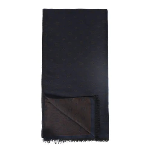 DOUBLE FACE SCARF, NAVY