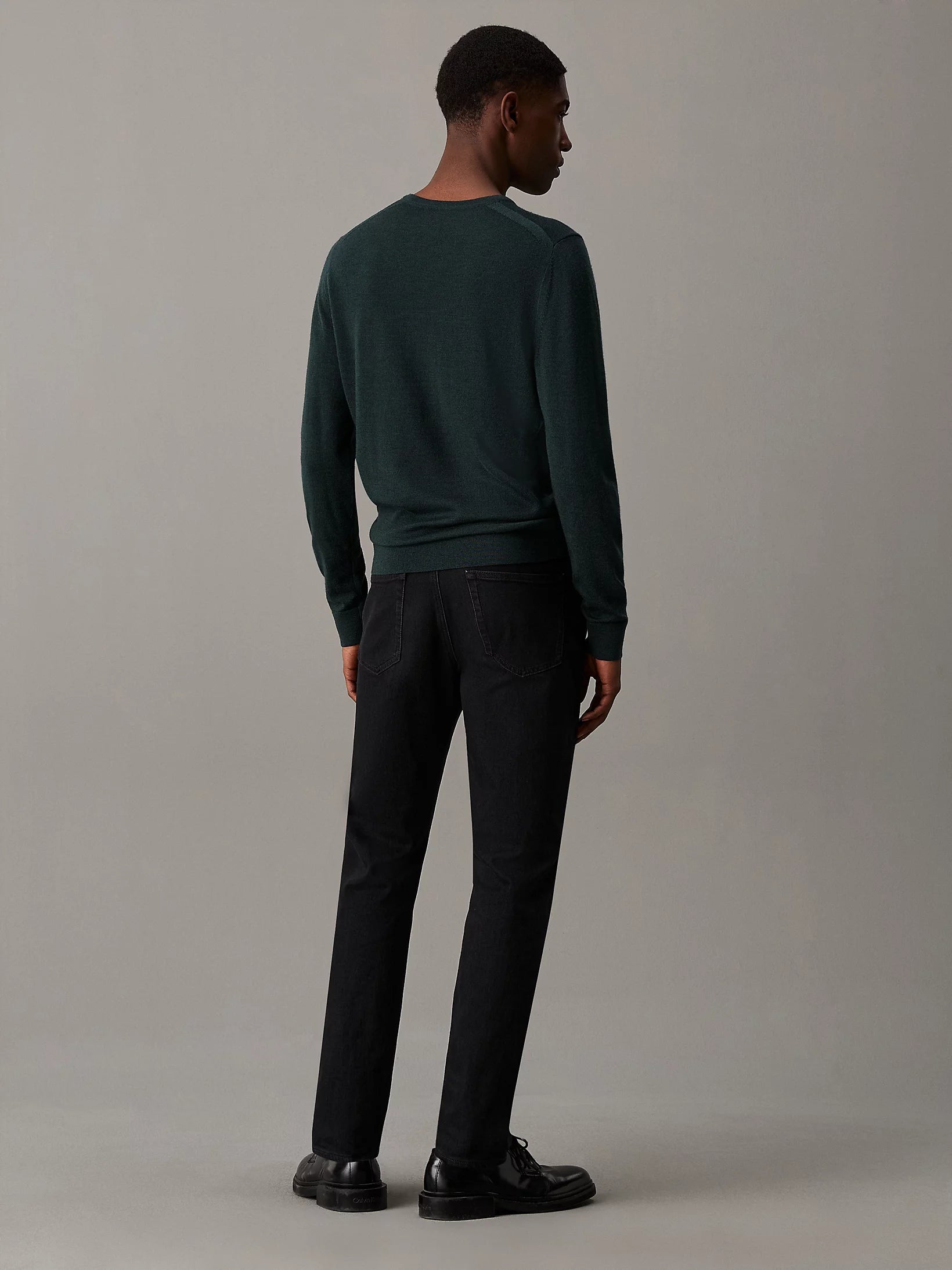 Merino RWS Crew Neck, Midnight Forest Heather