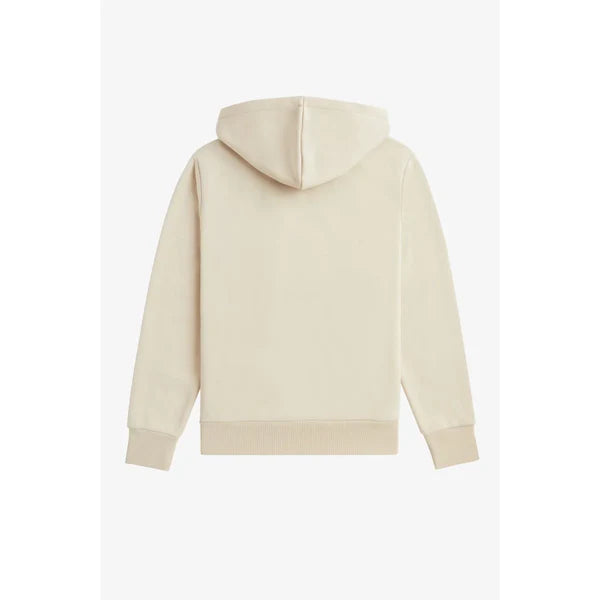 HOODED FLEECE BACK SWEATSHIRT, OATMEAL