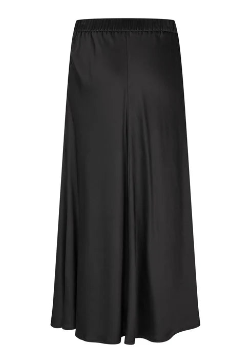 KELA SATIN SKIRT, BLACK