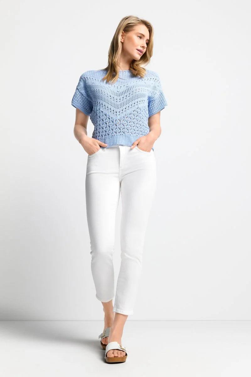 Midi Coloured Denim Jeans, White