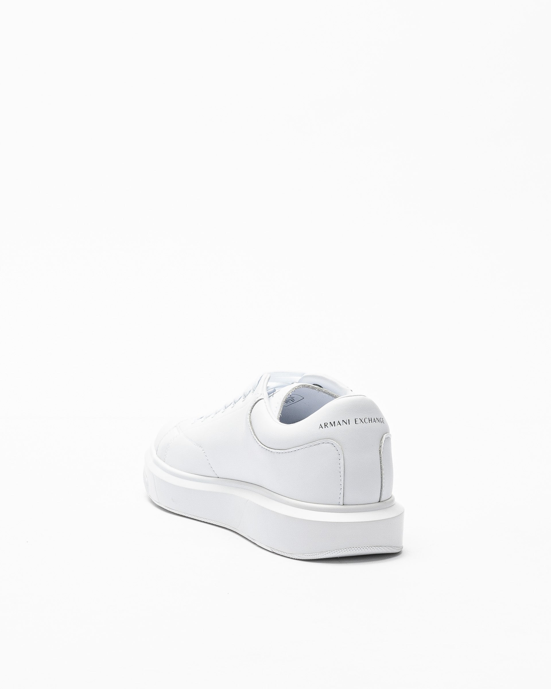 Man leather sneaker, open white