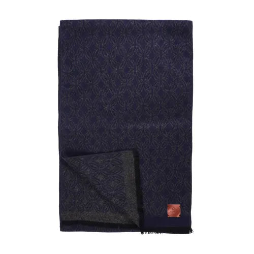 DOUBLE FACE SCARF, NAVY