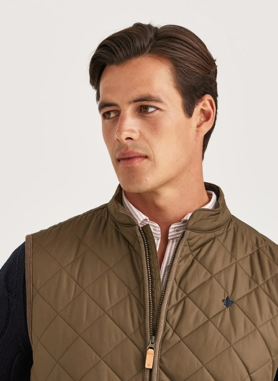 TEDDY QUILTED VEST, OLIVE