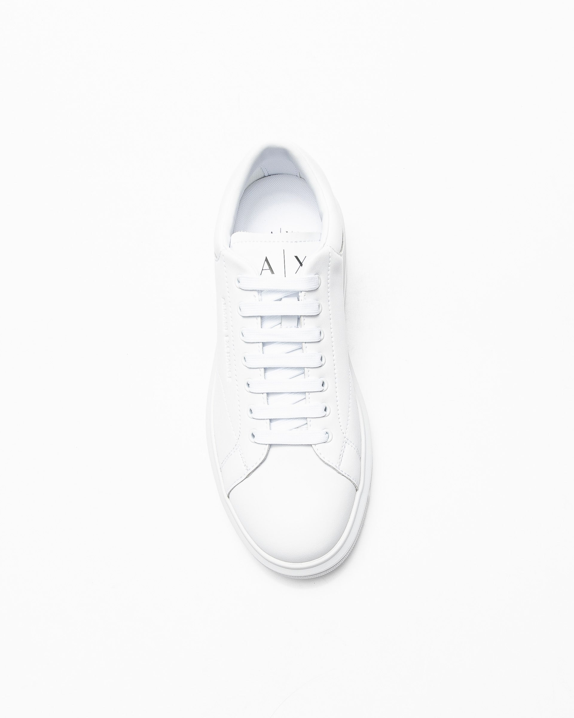 Man leather sneaker, open white