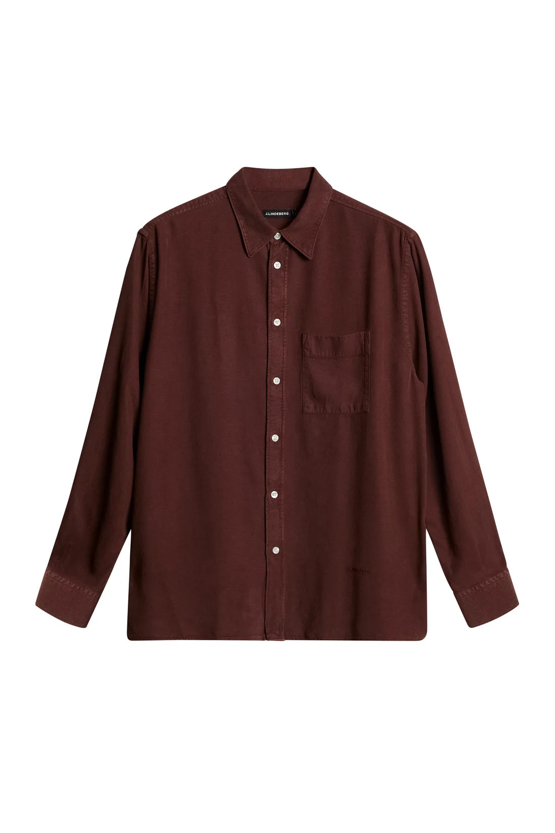 Reg Struct GMD Tencel Shirt, Bitter Chocolate